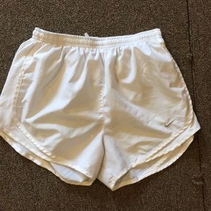 All white womens Nike shorts